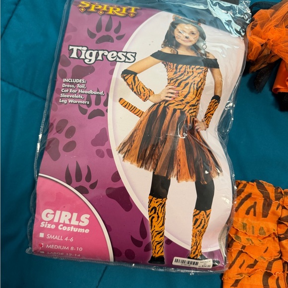 Girls tigress Costume M 8-10 - Picture 2 of 6